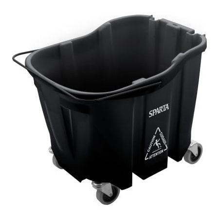 Carlisle Foodservice Sparta Mop Bucket, 35 qt Bucket Capacity, Black 7690403